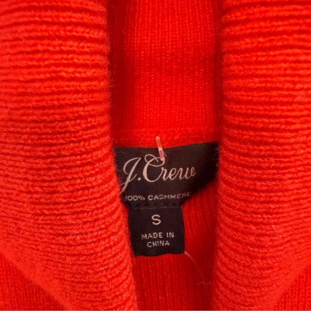 JCREW | NWT red turtleneck sweater 100% Cashmere BRIGHT CERISE